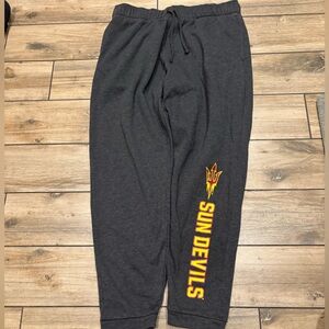 ASU Sun Devils Captivating Grey Sweatpants Size XL 29 Inch Inseam Cuffed